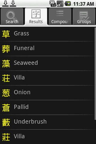 List of found kanji