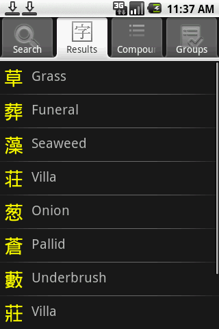 List of found kanji List of found kanji