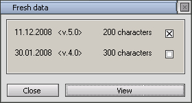 fresh data window Fresh data